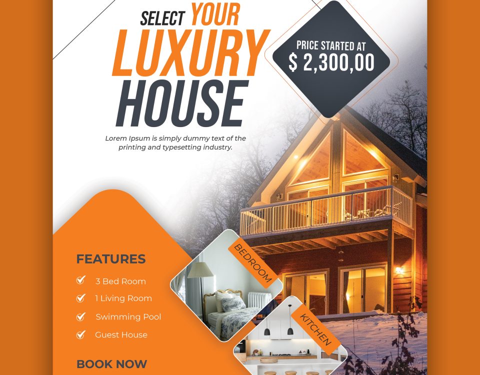 Professional flyer design with modern layout and vibrant colors